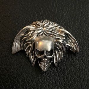 Sterling silver .925 skull vintage pendant